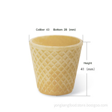 Small cup shaped wafer products